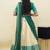 South Indian Style Half Saree With Embroidery Work Blouse & Dupatta for Women