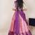 South Indian Style Half Saree With Beads & Hand Work Blouse & Dupatta for Women