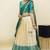 South Indian Style Half Saree With Embroidery Work Blouse & Dupatta for Women