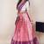 South Indian Style Half Saree With Beads & Hand Work Blouse & Dupatta for Women