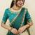 South Indian Style Half Saree With Embroidery Work Blouse & Dupatta for Women