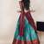 South Indian Style Half Saree With Beads & Hand Work Blouse & Dupatta for Women