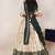 South Indian Style Half Saree With Beads & Hand Work Blouse & Dupatta for Women