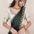 South Indian Style Half Saree With Beads & Hand Work Blouse & Dupatta for Women
