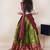 South Indian Style Half Saree With Beads & Hand Work Blouse & Dupatta for Women