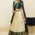South Indian Style Half Saree With Embroidery Work Blouse & Dupatta for Women