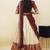 South Indian Style Half Saree With Embroidery Work Blouse & Dupatta for Women