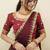 South Indian Style Half Saree With Embroidery Work Blouse & Dupatta for Women