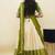 South Indian Style Half Saree With Embroidery Work Blouse & Dupatta for Women