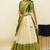 South Indian Style Half Saree With Embroidery Work Blouse & Dupatta for Women