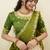 South Indian Style Half Saree With Embroidery Work Blouse & Dupatta for Women