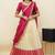 South Indian Style Half Saree With Embroidery Work Blouse & Dupatta for Women