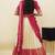 South Indian Style Half Saree With Embroidery Work Blouse & Dupatta for Women