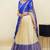 South Indian Style Half Saree With Embroidery Work Blouse & Dupatta for Women