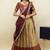 South Indian Style Half Saree With Embroidery Work Blouse & Dupatta for Women