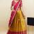 South Indian Style Half Saree With Embroidery Work Blouse & Dupatta for Women