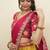 South Indian Style Half Saree With Embroidery Work Blouse & Dupatta for Women