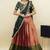 South Indian Style Half Saree With Embroidery Work Blouse & Dupatta for Women