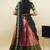 South Indian Style Half Saree With Embroidery Work Blouse & Dupatta for Women