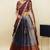 South Indian Style Half Saree With Embroidery Work Blouse & Dupatta for Women