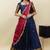 South Indian Style Half Saree With Blouse & Dupatta for Women
