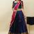 South Indian Style Half Saree With Blouse & Dupatta for Women