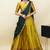 South Indian Style Half Saree With Blouse & Dupatta for Women