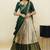 South Indian Style Half Saree With Embroidery Work Blouse & Dupatta for Women