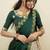 South Indian Style Half Saree With Embroidery Work Blouse & Dupatta for Women