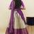 South Indian Style Half Saree With Embroidery Work Blouse & Dupatta for Women