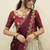 South Indian Style Half Saree With Embroidery Work Blouse & Dupatta for Women