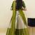 South Indian Style Half Saree With Embroidery Work Blouse & Dupatta for Women