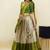 South Indian Style Half Saree With Embroidery Work Blouse & Dupatta for Women