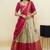 South Indian Style Half Saree With Embroidery Work Blouse & Dupatta for Women