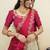 South Indian Style Half Saree With Embroidery Work Blouse & Dupatta for Women