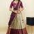 South Indian Style Half Saree With Embroidery Work Blouse & Dupatta for Women