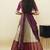 South Indian Style Half Saree With Embroidery Work Blouse & Dupatta for Women