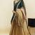 South Indian Style Half Saree With Beads & Hand Work Blouse & Dupatta for Women