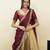 South Indian Style Half Saree With Beads & Hand Work Blouse & Dupatta for Women