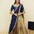South Indian Style Half Saree With Beads & Hand Work Blouse & Dupatta for Women