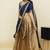South Indian Style Half Saree With Beads & Hand Work Blouse & Dupatta for Women