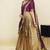 South Indian Style Half Saree With Beads & Hand Work Blouse & Dupatta for Women