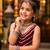 Maroon roman silk girls navratri lehenga choli set with fancy lace gota border sleeveless garba outfit
