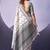off white premium fancy cotton blend partywear saree