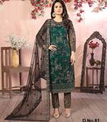 glamorous black heavy cording and sequin net salwar suit