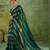 Green premium velvet satin metallic gold saree