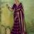 Purple premium velvet satin metallic gold saree