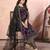 glamorous wine purple heavy cording and sequin net salwar suit