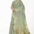 Elegant mint green linen saree with gold zari butta