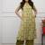 Green digital print cotton kurta set